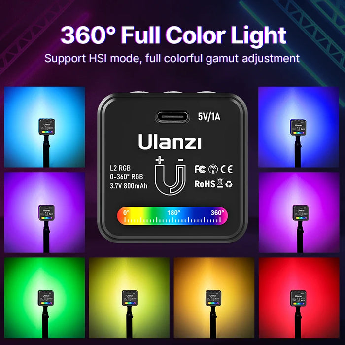 Ulanzi L2 RGB Mini COB Video Camera Light